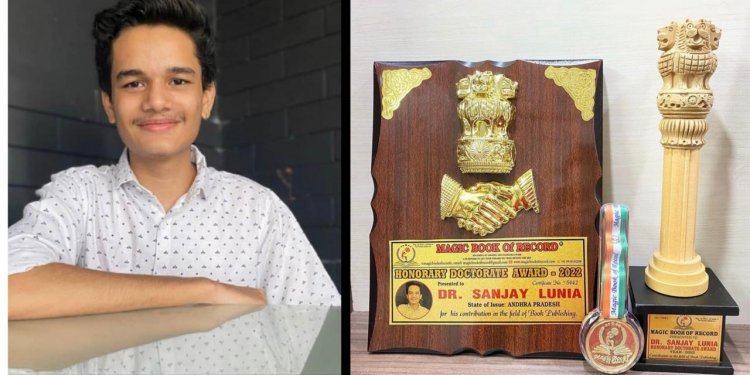 From Sanjay Lunia to Dr. Sanjay Lunia - MBR's honorary doctorate for the world's youngest publisher