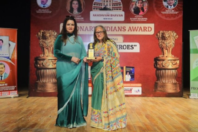 Indian Visionary Award under the title of Real Heroes by I & B ministry winner Dr Archana Shailesh Patel