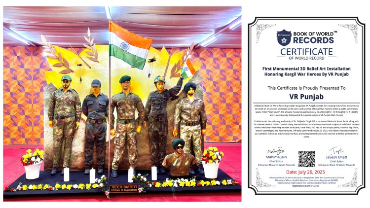 World Record Tribute to Kargil Martyrs by VR Punjab .