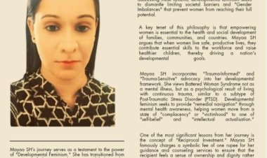 Mayaa SH’s Journey :  A Testament To The Power of "Developmental Feminism..."